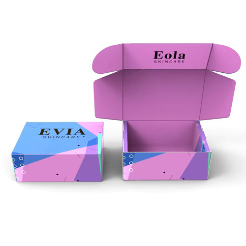 Durable corrugated packaging box with full color printing for skincare and retail products