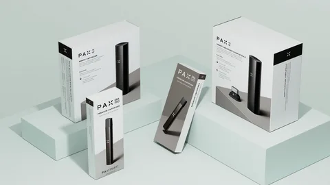 Custom vape box packaging for vape devices and cartridges with minimalist design and retail display style