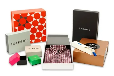Branded PR gift boxes with fashion items like shirts and accessories