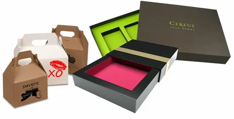 Assorted premium custom boxes including gable boxes and luxury gift packaging