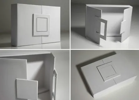 Assembly sequence of a magnetic closure box created from a dieline structure