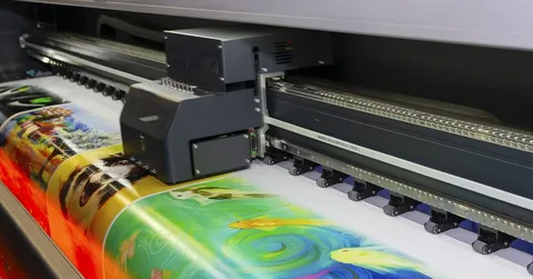 High resolution digital printer applying full color artwork onto packaging material