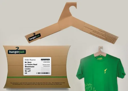Innovative hanger-style packaging that doubles as shipping and display solution