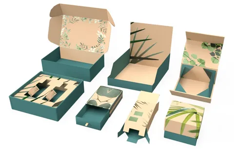 Luxury custom packaging box set with inserts and printed designs