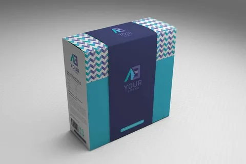 Eco-friendly kraft mailer box design with printed interior pattern.