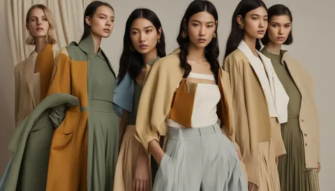 Models in eco-friendly fashion garments representing sustainable style trends
