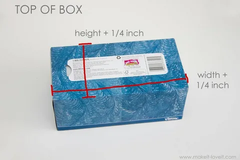 Tissue box measurement diagram highlighting bad packaging design issues