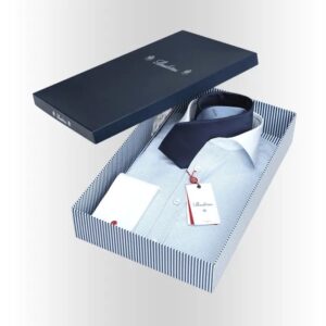 luxury custom shirt packaging boxes for dress shirts with tie and tag