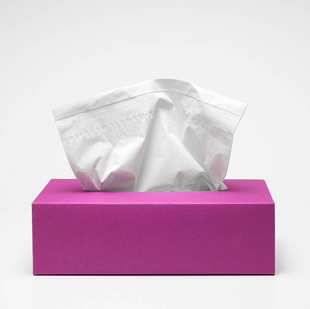 Pink tissue box packaging design example considered unattractive