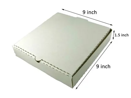 9 inch pizza box with length width and height dimensions