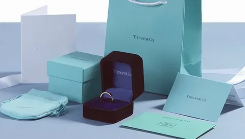 Tiffany brand packaging example showing luxury packaging design