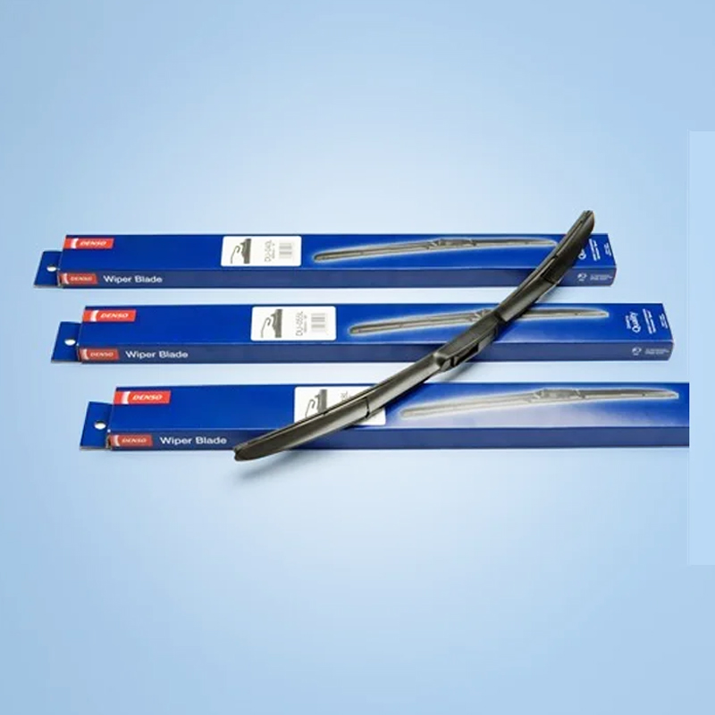 Denso wiper blade packaging boxes with consistent blue design and product image—stacked neatly for efficient warehouse storage and fast retrieval.