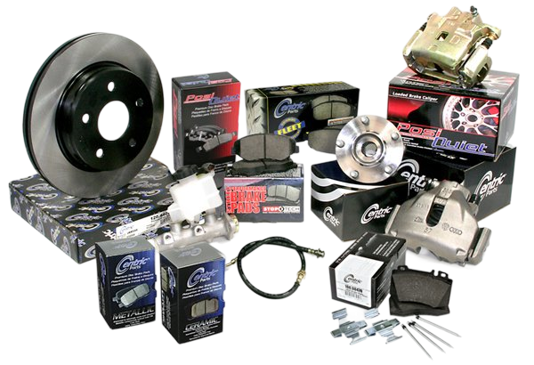 Automotive brake system packaging boxes for brake pads, discs, calipers, and related auto parts