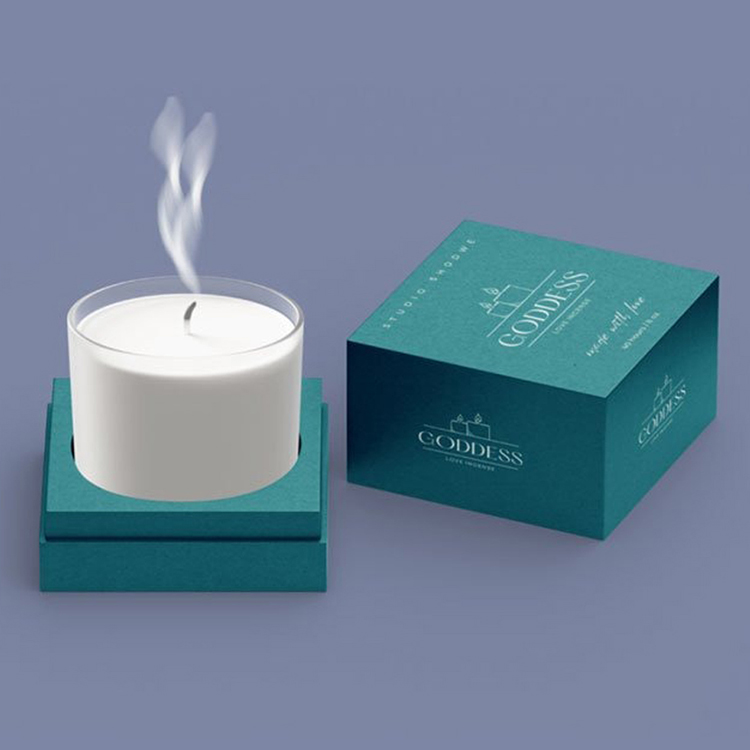 custom luxury candle packaging box with printed logo for candle jar