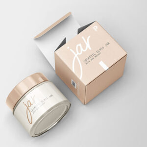 Custom cream boxes designed for cosmetic jars with tailored structure and material options