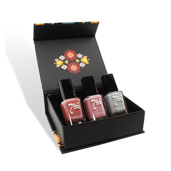 Custom nail polish boxes with rigid structure and custom inserts for cosmetic brands