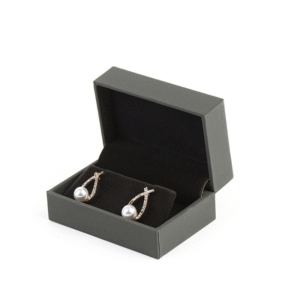 Custom earring packaging boxes with padded insert designed for secure display and protection of earrings