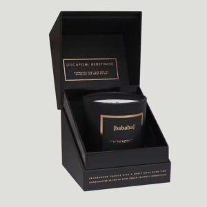 luxury rigid candle packaging box with insert for premium candle jar