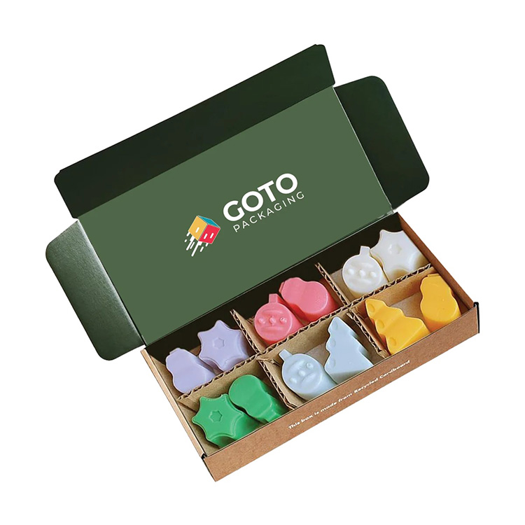 custom wax melt packaging box with divider insert