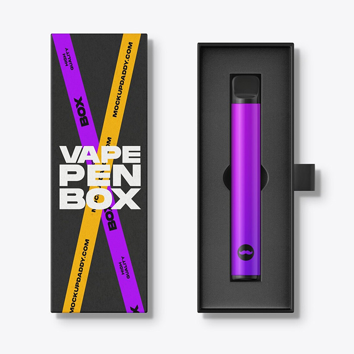 child resistant vape cartridge packaging boxes with sliding drawer structure and window cutout design