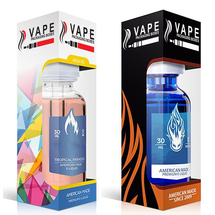 custom vape juice bottle packaging boxes with window design for e liquid bottle retail packaging