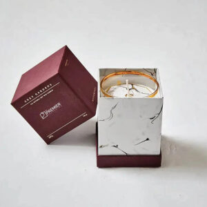 luxury shoulder neck candle packaging box for candle jar