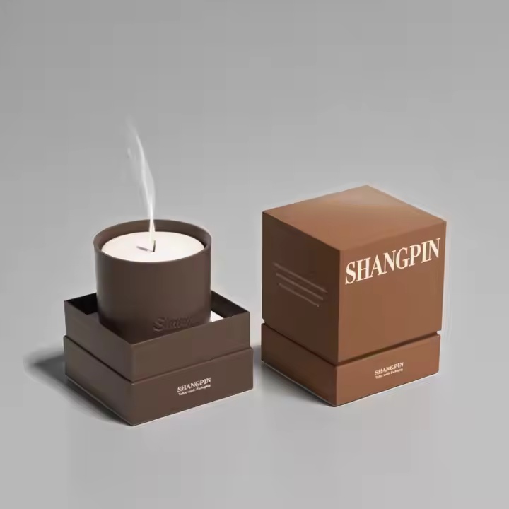 two piece candle packaging box for candle jar