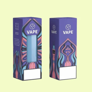 custom vape cartridge packaging boxes with window design and colorful printed branding for vape products