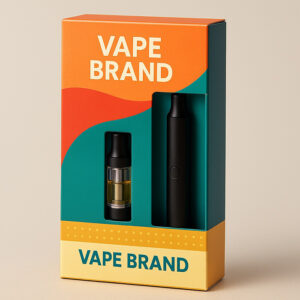 custom window vape packaging boxes with die cut window design for vape cartridge and device display