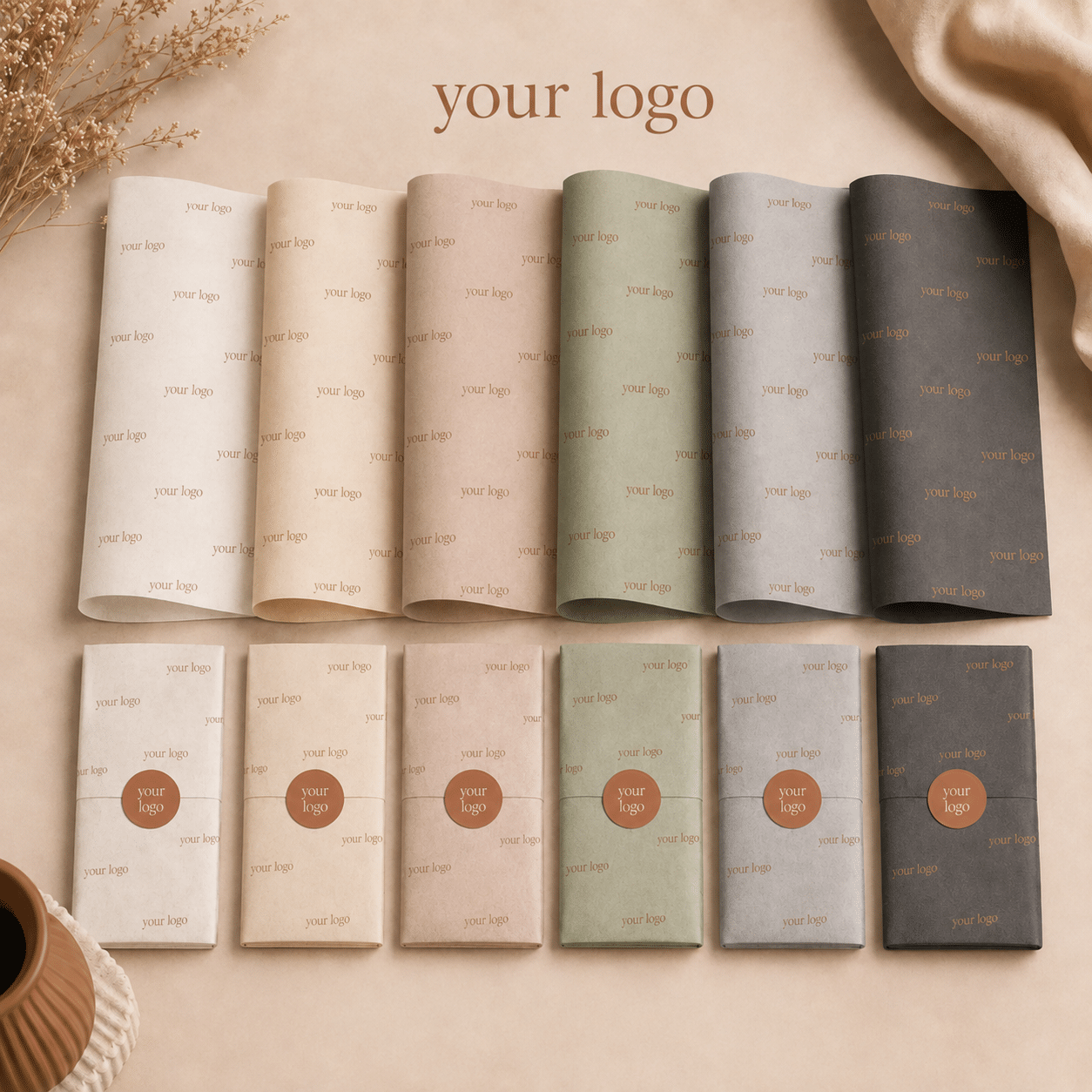 custom branded wrapping paper with logo printing