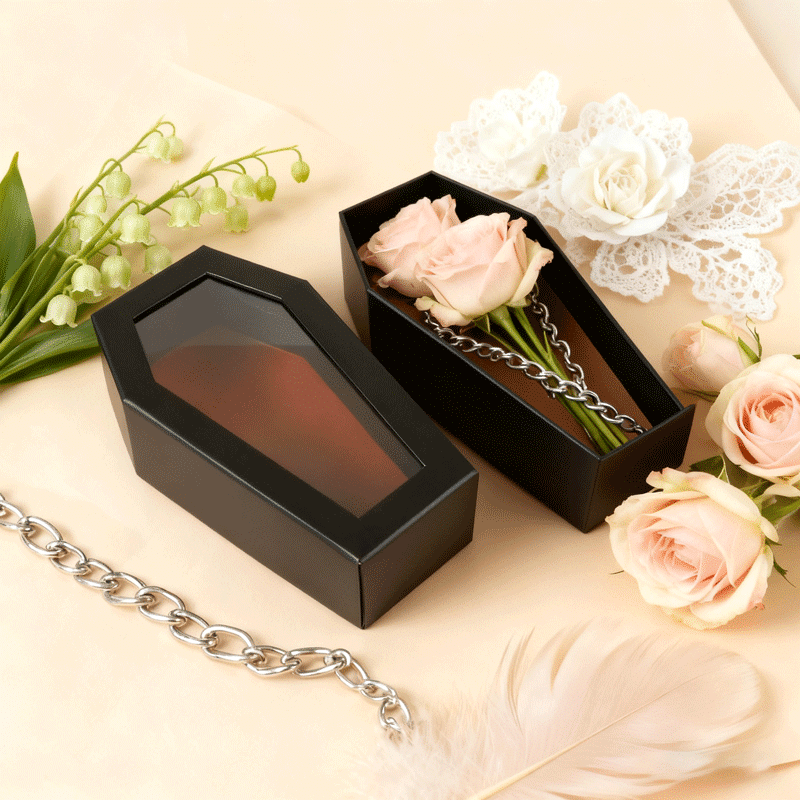 custom coffin shaped gift boxes for halloween products