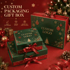 custom green christmas gift boxes wholesale