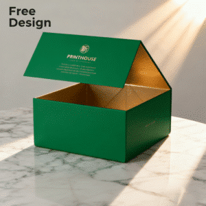 custom green magnetic gift boxes wholesale
