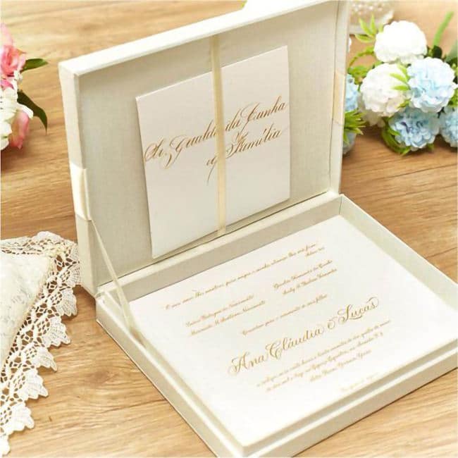 custom luxury wedding invitation card boxes wholesale
