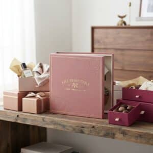 Custom Pink Magnetic Gift Boxes Wholesale