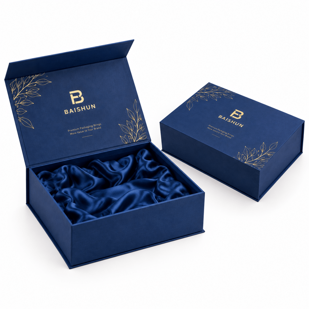 custom premium gift boxes with inserts and foil printing