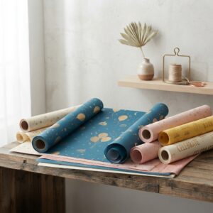 Custom Printed Birthday Wrapping Paper in Sheets or Rolls