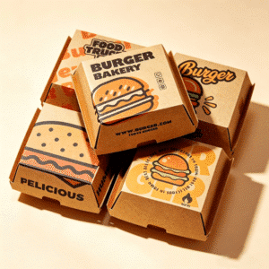 Custom Printed Burger Takeaway Boxes Wholesale