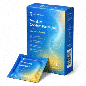 custom printed condom packaging boxes wholesale