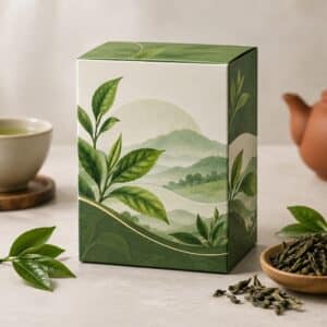 Custom Printed Green Tea Packaging Boxes Wholesale