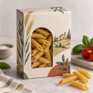 Custom Printed Pasta Packaging Boxes Wholesale
