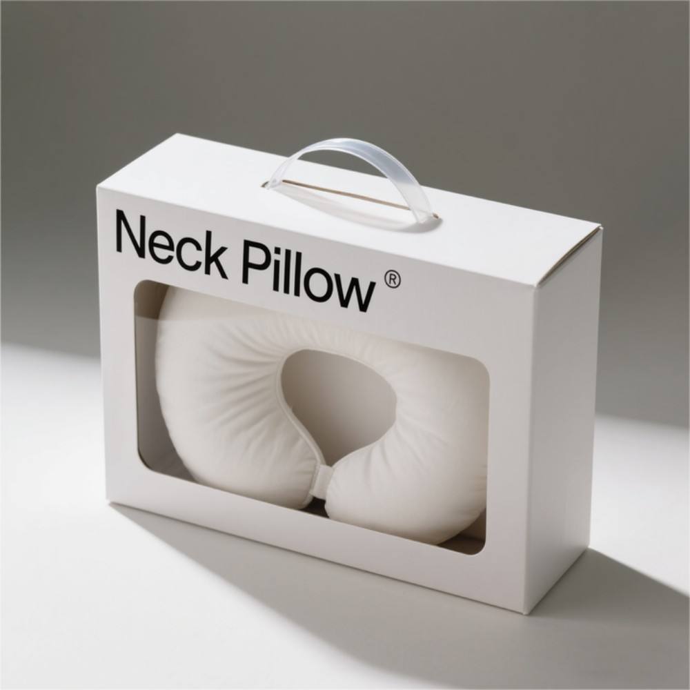 custom printed travel neck pillow packaging boxes wholesale