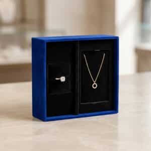 Custom Rigid Jewelry Boxes with Inserts for Rings and Necklaces