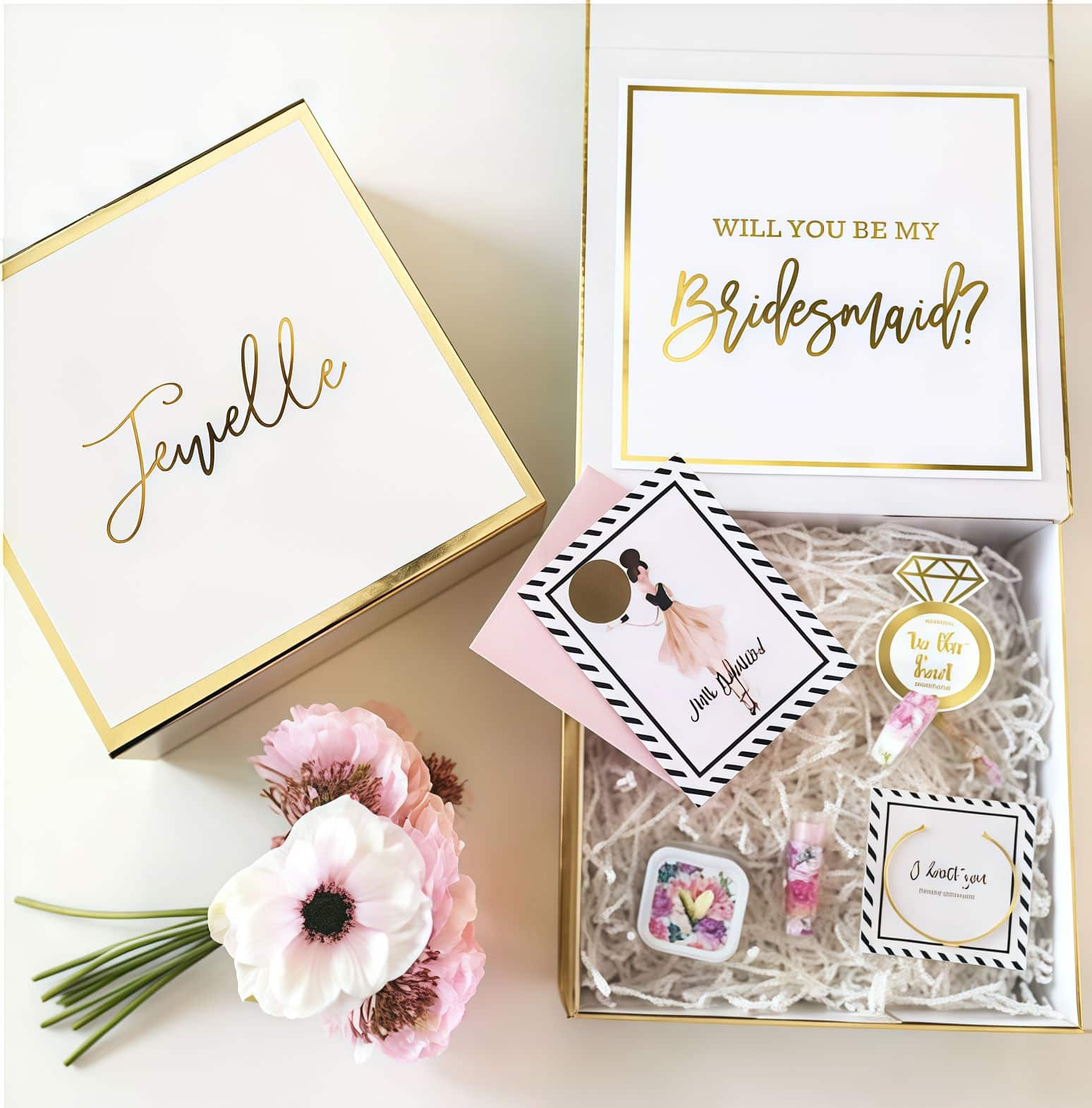 custom rose gold gift boxes with fitted lids