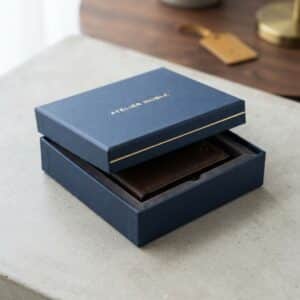 Custom Wallet Rigid Boxes for Luxury Leather Accessories
